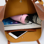 Cartera Bolso En Cuero Pu Sin Hebillas Minimalista Moderno - Imagen 11