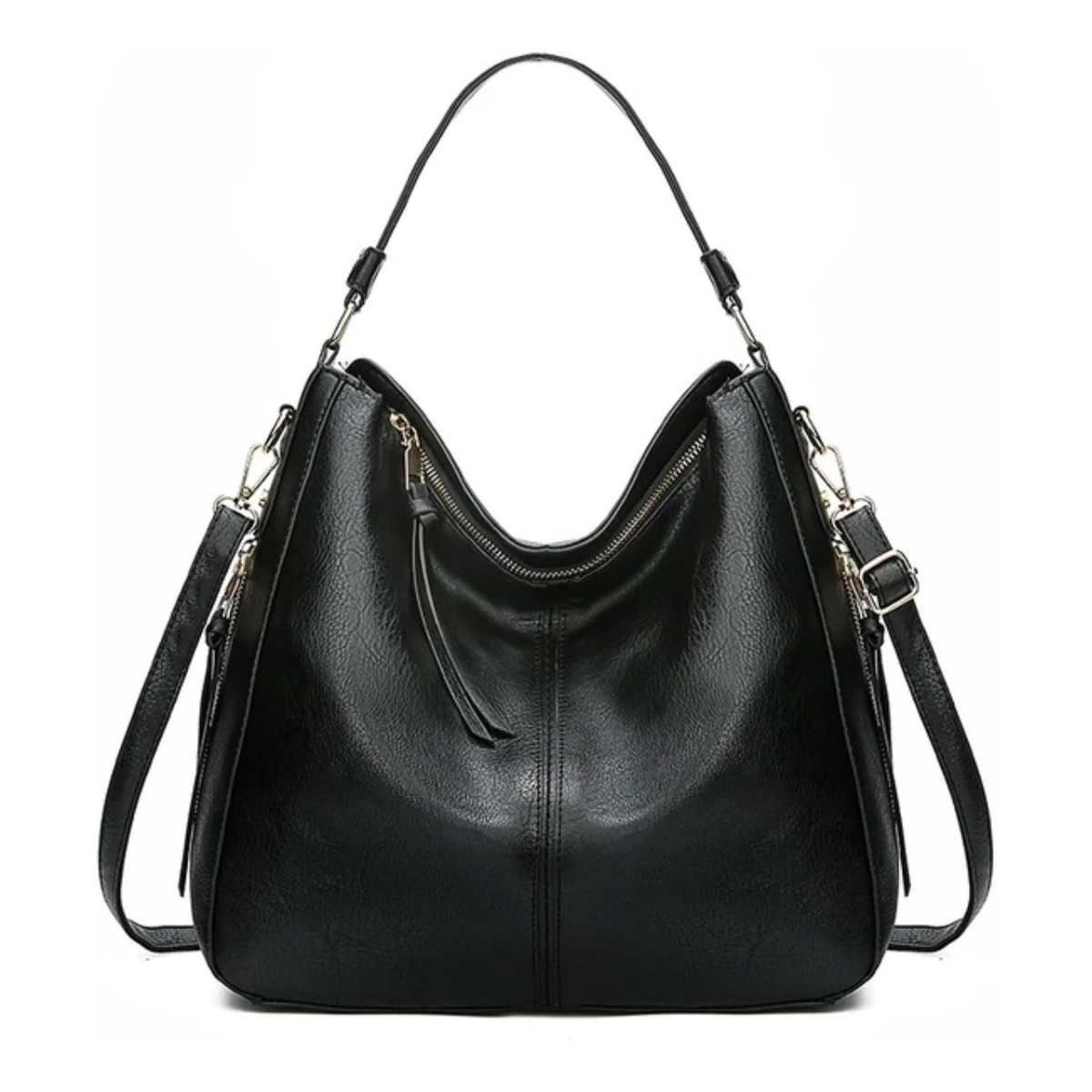 Bolso Cartera Estilo Hobo En Cuero Pu Gran Capacidad Vintage - Imagen 8