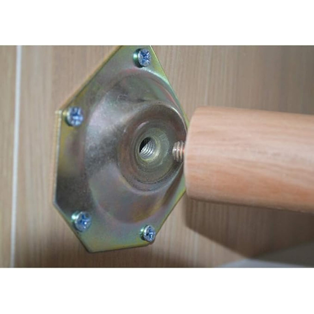 Mueble Mesa De Luz Alta 2 Cajones Patas Madera Dormitorio - Imagen 11