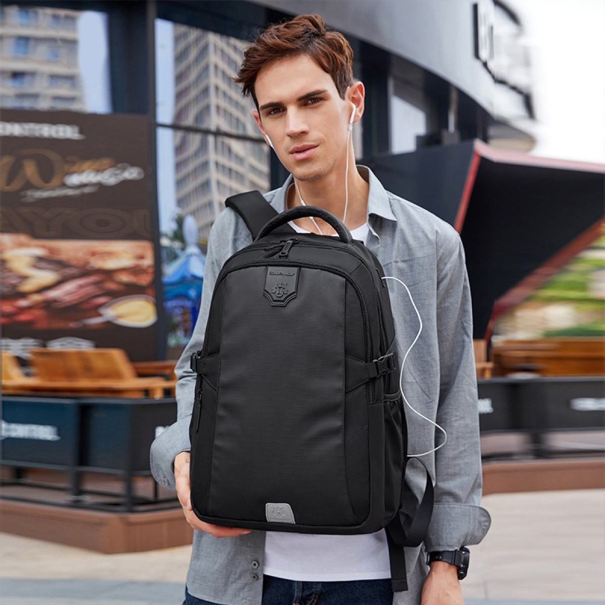 Mochila Gran Capacidad Para Laptop Impermeable Resistente - Imagen 2