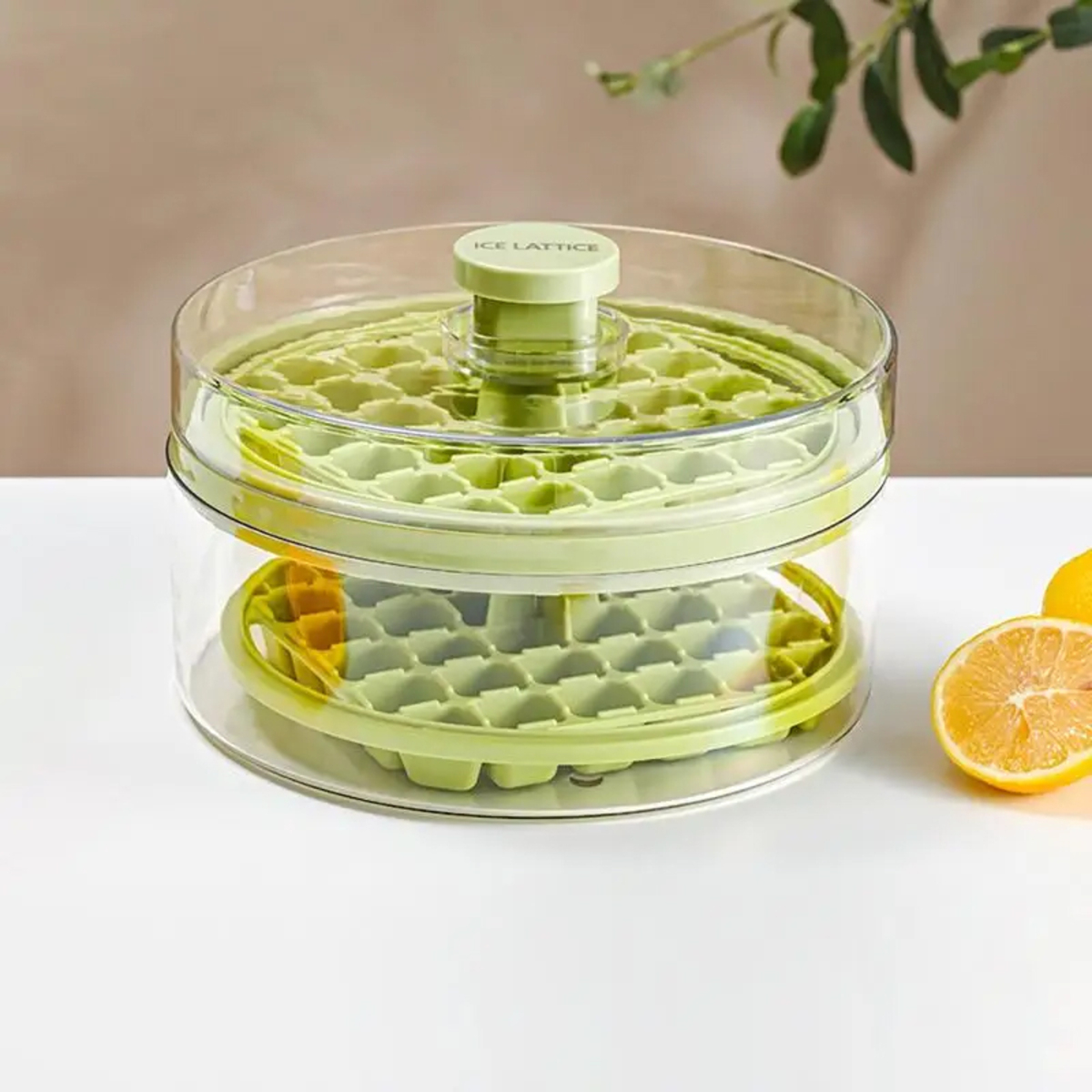 Hielera Molde Dos Pisos Circular Con Tapa Y Pala Cubetera - Imagen 3