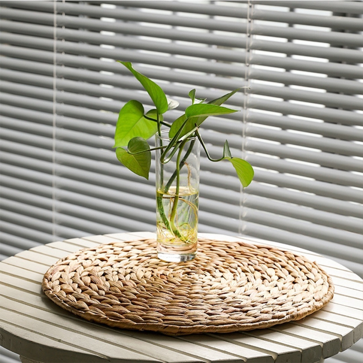 Individual De Mimbre Posa Plato Circular Salvamantel 35 Cm - Imagen 6