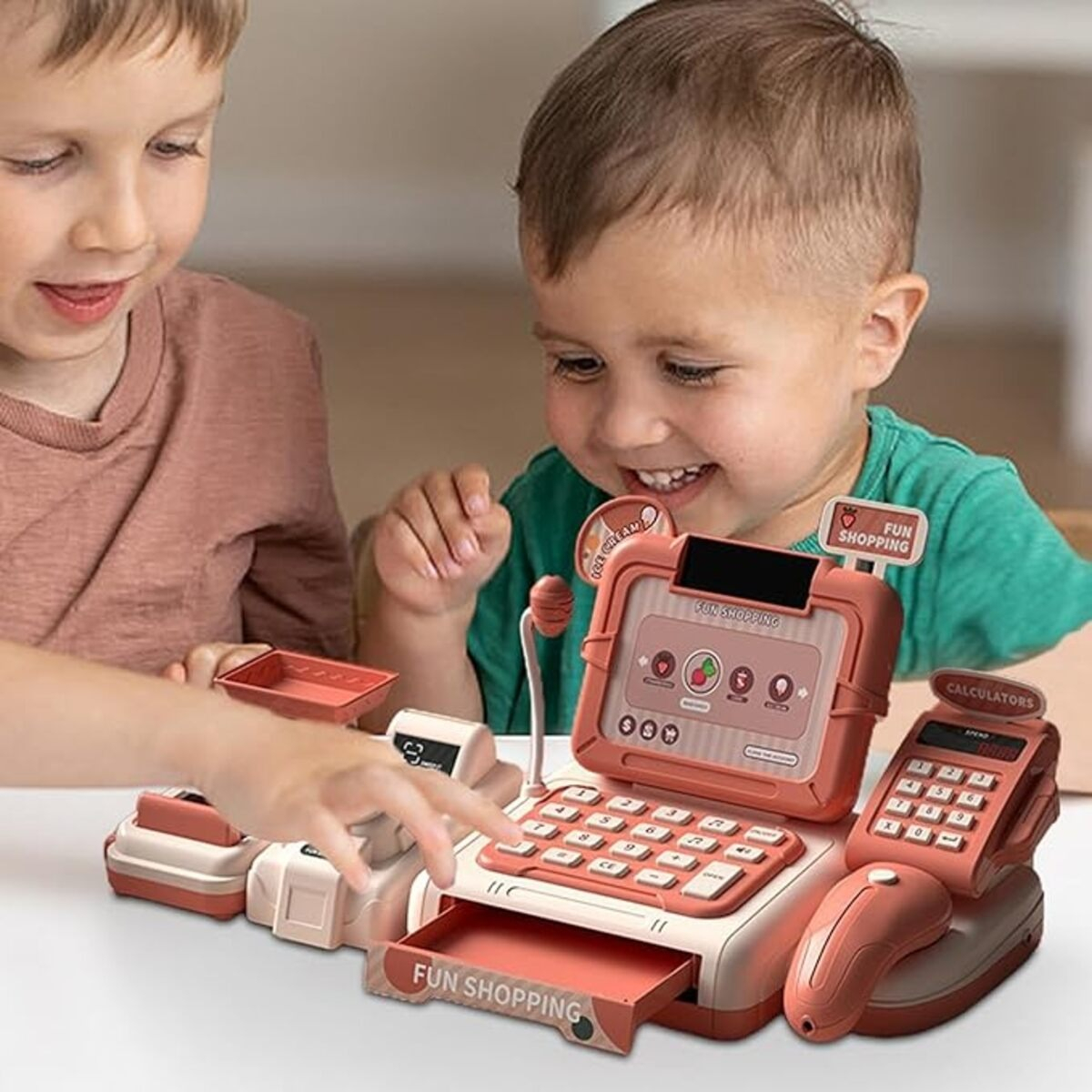 Juguete Infantil Caja Registradora Verdulería Varias Piezas - Imagen 8