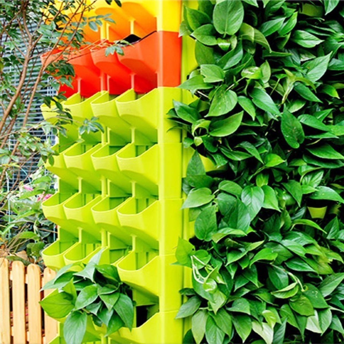 Maceta Para Pared Apilable Y Amurable Jardin Vertical Doble - Imagen 21