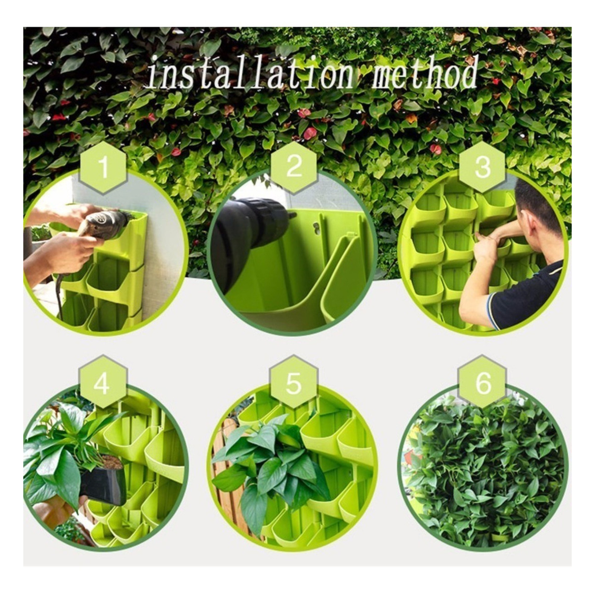 Maceta Para Pared Apilable Y Amurable Jardin Vertical Doble - Imagen 20