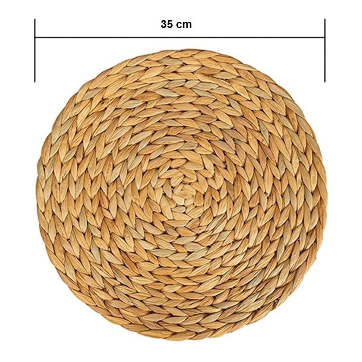 Individual De Mimbre Posa Plato Circular Salvamantel 35 Cm - Imagen 2