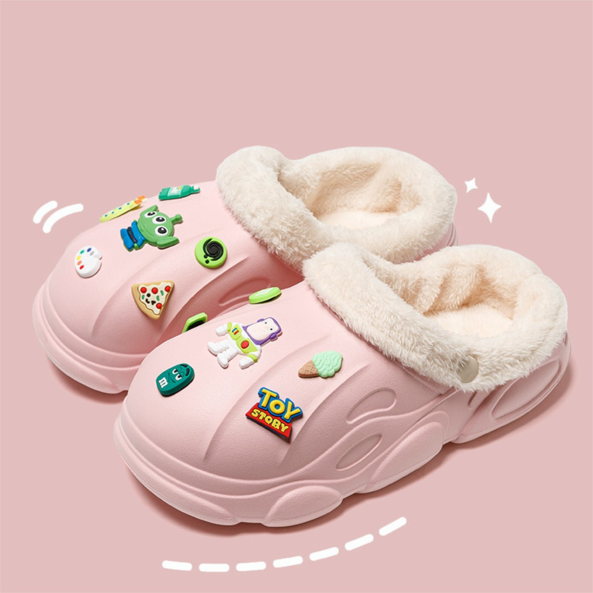Pantufla Calentita Niño Niña En Pvc Con Interior Corderito - Imagen 6