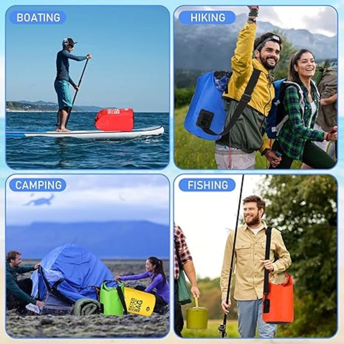 Bolso 5 Litros Impermeable Camping Bolsa Piscina Playa - Imagen 4