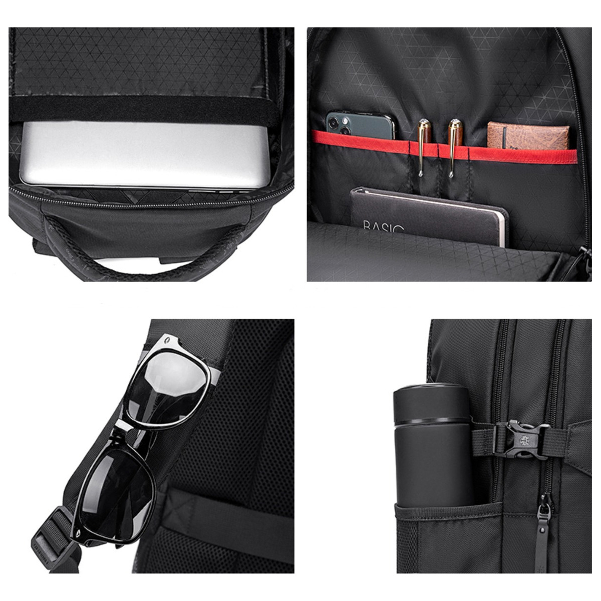 Mochila Gran Capacidad Para Laptop Impermeable Resistente - Imagen 3