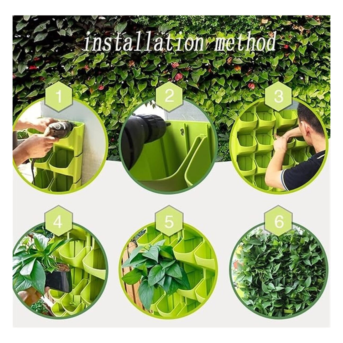 Maceta Para Pared Apilable Y Amurable Jardin Vertical Doble - Imagen 13
