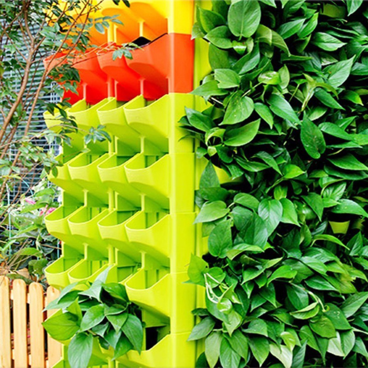Maceta Para Pared Apilable Y Amurable Jardin Vertical Doble - Imagen 11