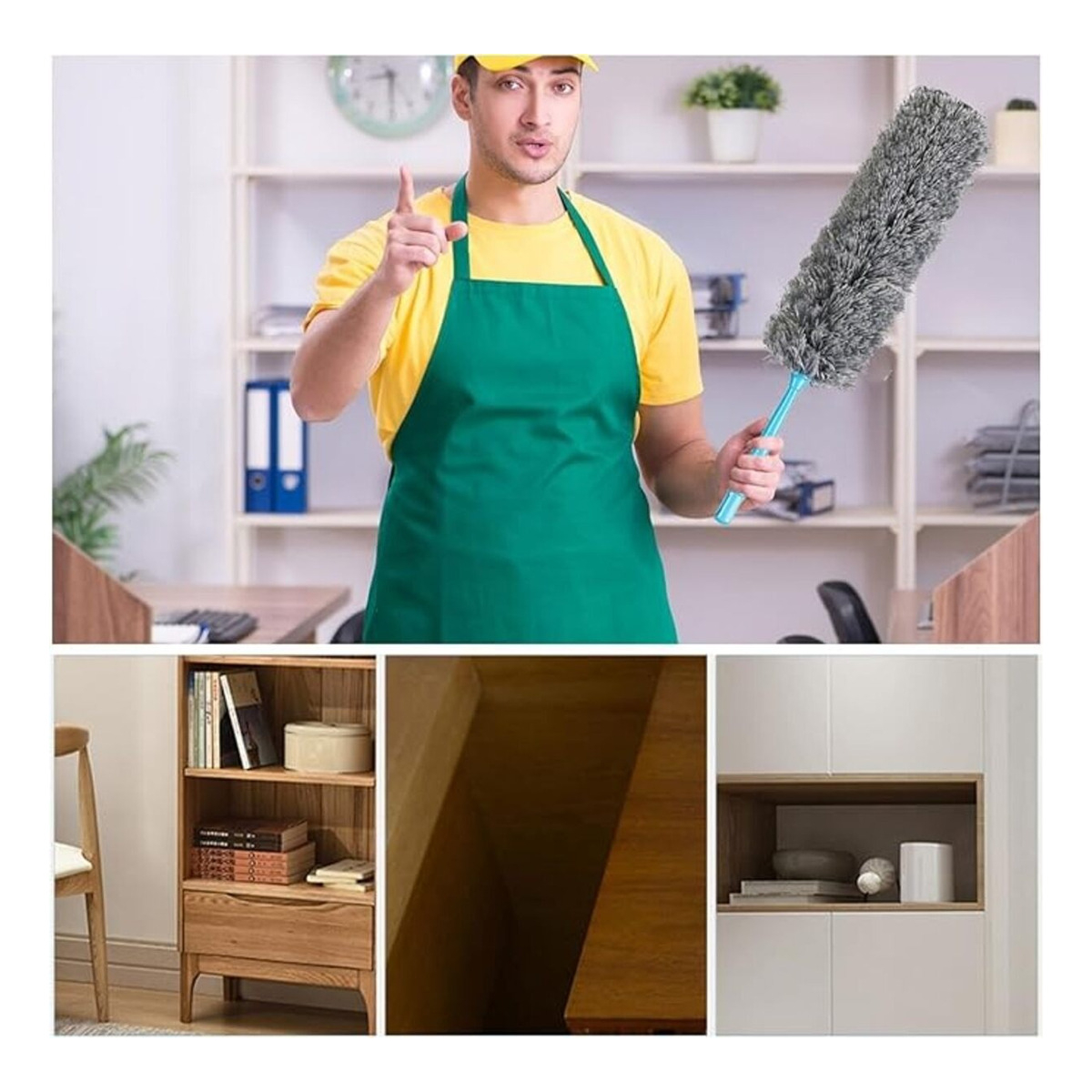 Plumero Para Hogar Limpieza En Microfibra Quita Polvo - Imagen 3
