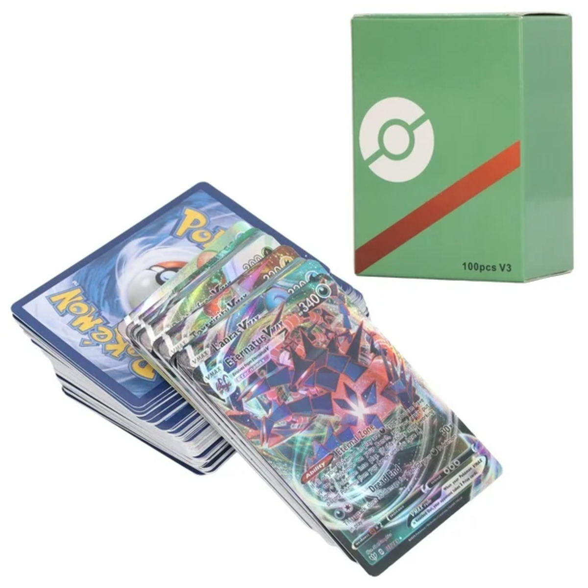 Juego De Cartas Pokemon x100 Holográficas Colección - Imagen 1