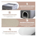 Rascador Torre De 2 Niveles Para Gato Cueva Cama - Imagen 5