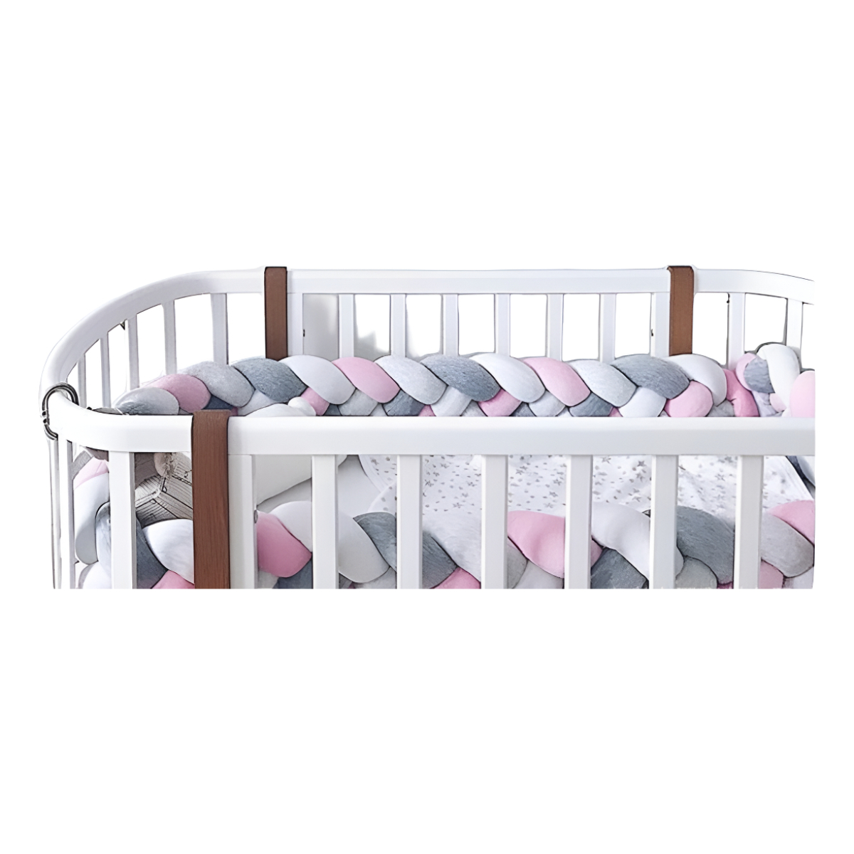Chichonera Trenzada Para Cuna 2mts Bebes Protección - Imagen 7