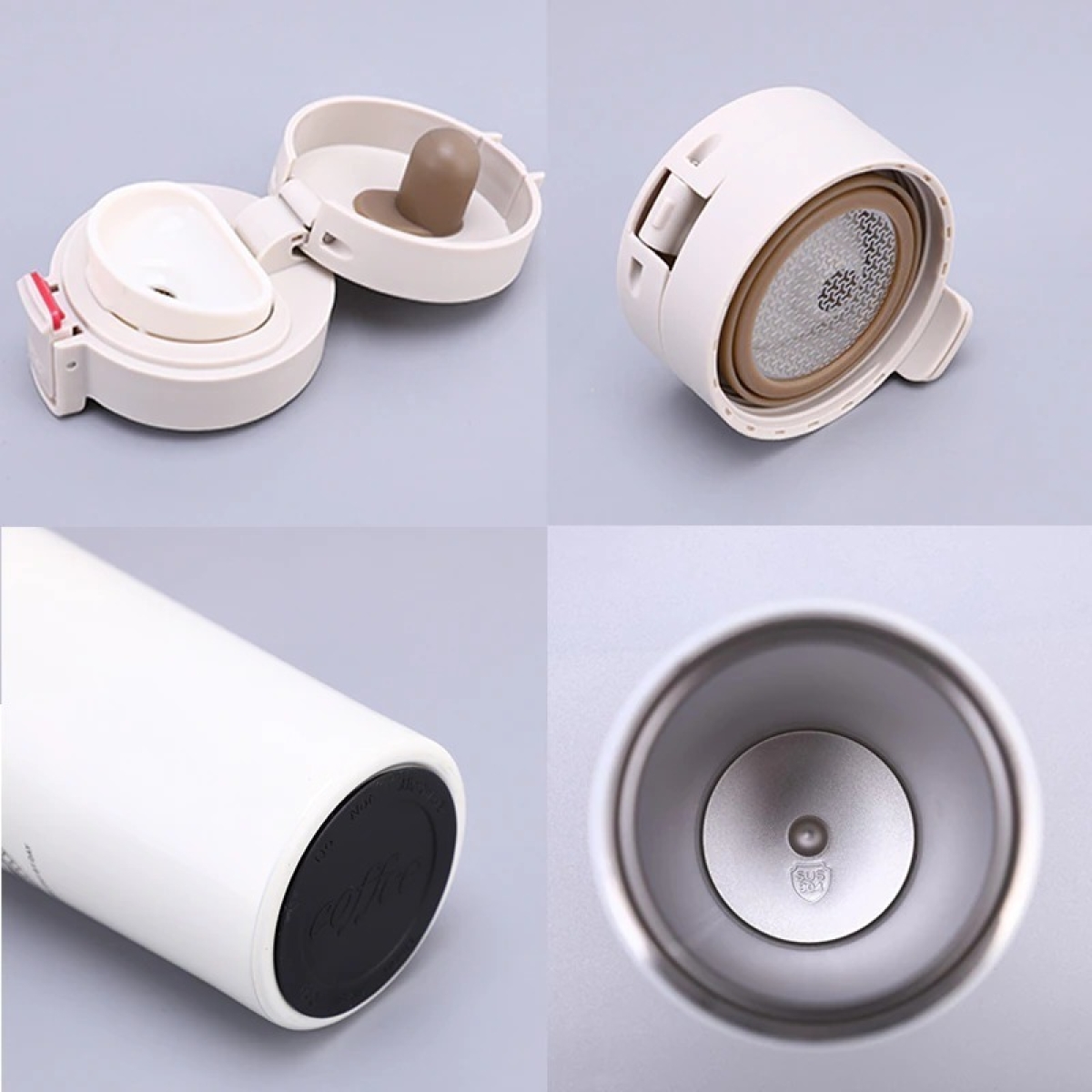 Termo Taza Vaso Térmico Café Acero Inoxidable 380 Ml Filtro - Imagen 11