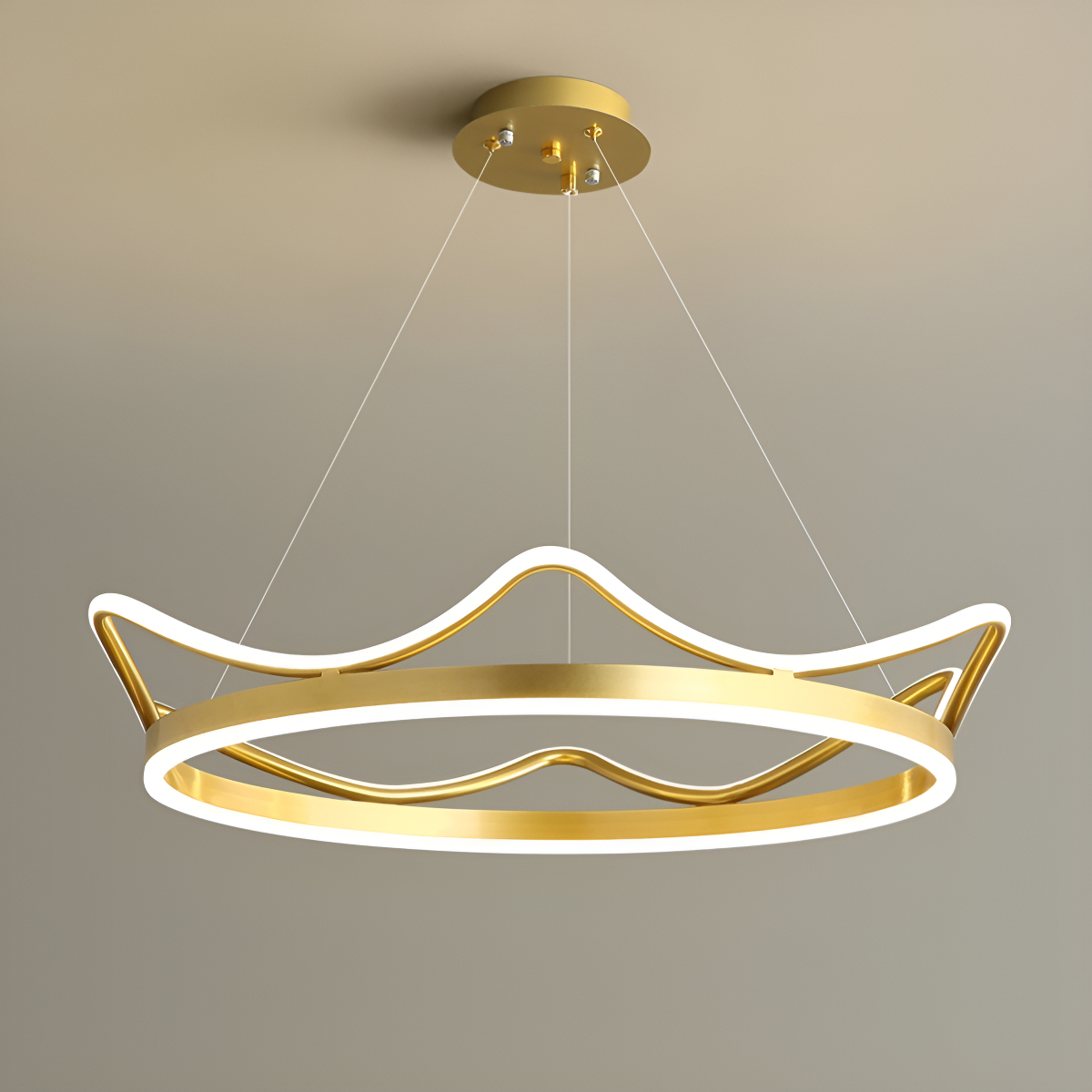 Lámpara Colgante Infantil Corona Led Para Dormitorio - Imagen 2