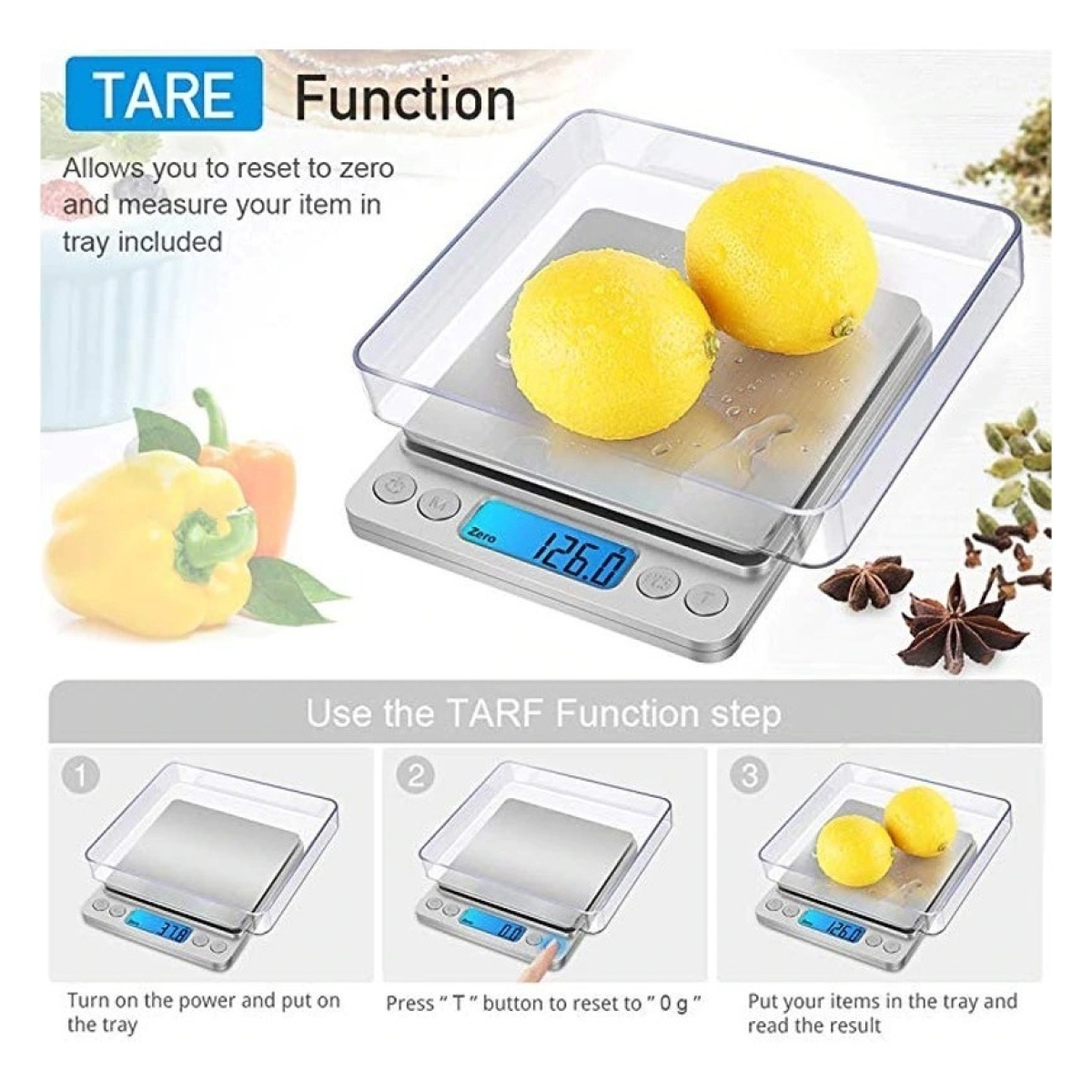 Balanza Digital Precision Cocina Bolsillo Joyero Carga Usb - Imagen 2
