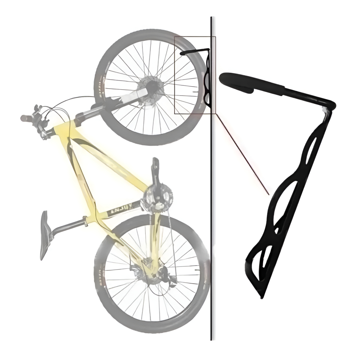 Soporte De Pared Para Bicicleta Gancho Colgar Vertical - Imagen 3
