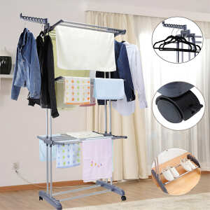 Tendedero Para Ropa Plegable Ropa Tender 3 Niveles C/ruedas, foto 3