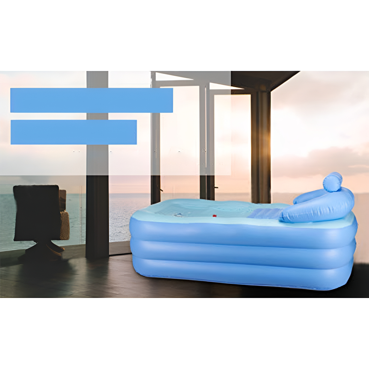 Bañera Spa Tina Portátil Plegable Inflable De Pvc + Inflador - Imagen 5