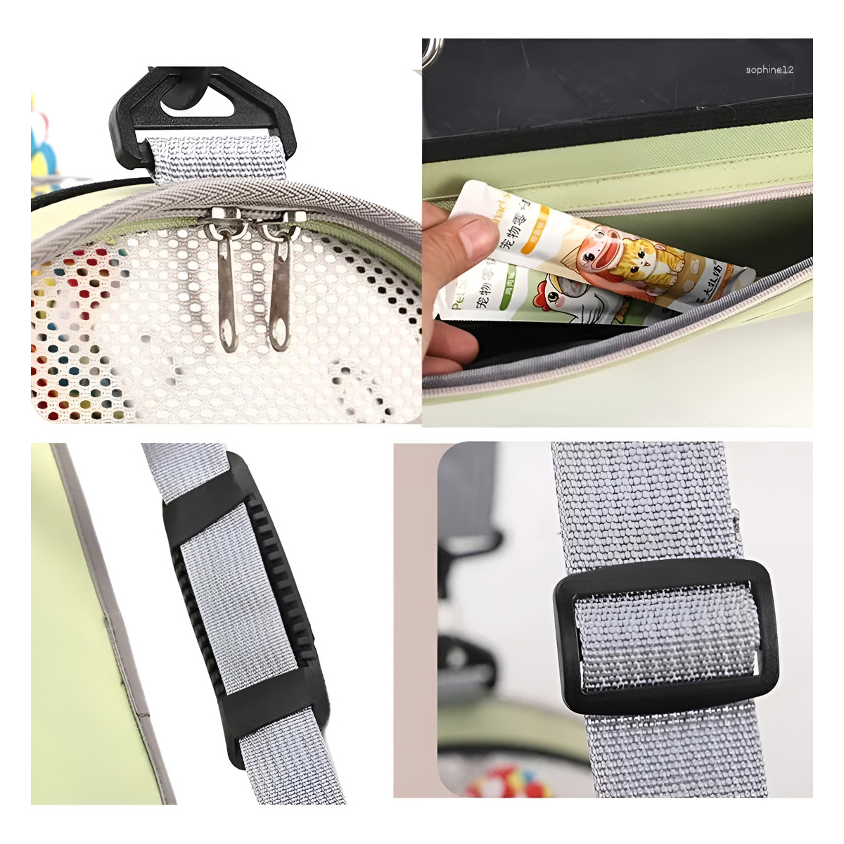 Bolso Resistente Transportador Para Gatos Mascotas Plegable - Imagen 9