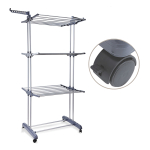 Tendedero Para Ropa Plegable Ropa Tender 3 Niveles C/ruedas - Imagen 4