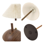 Lampara De Mesa Diseño Madera Inalambrica Táctil Recargable - Imagen 2
