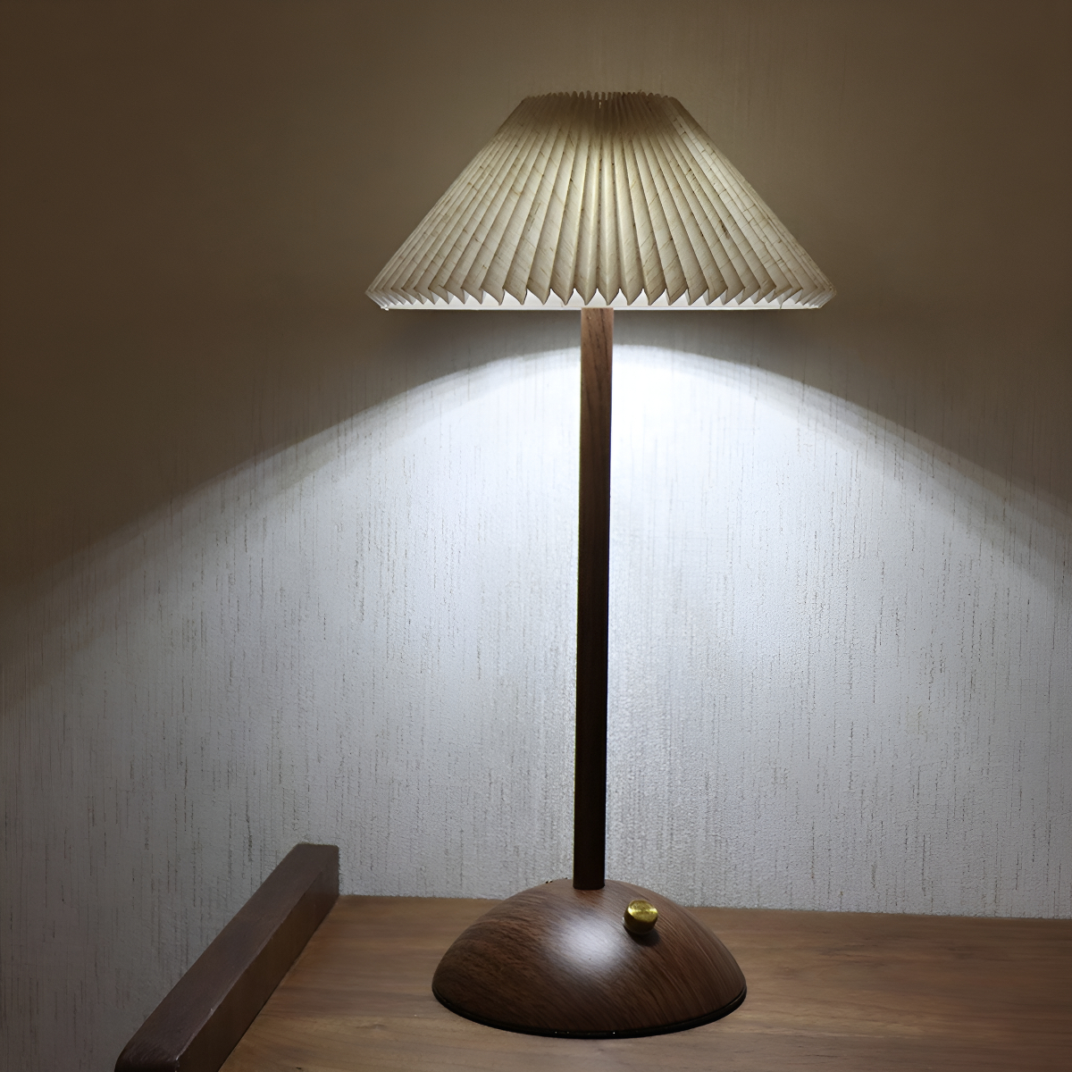 Lampara De Mesa Diseño Madera Inalambrica Táctil Recargable - Imagen 17