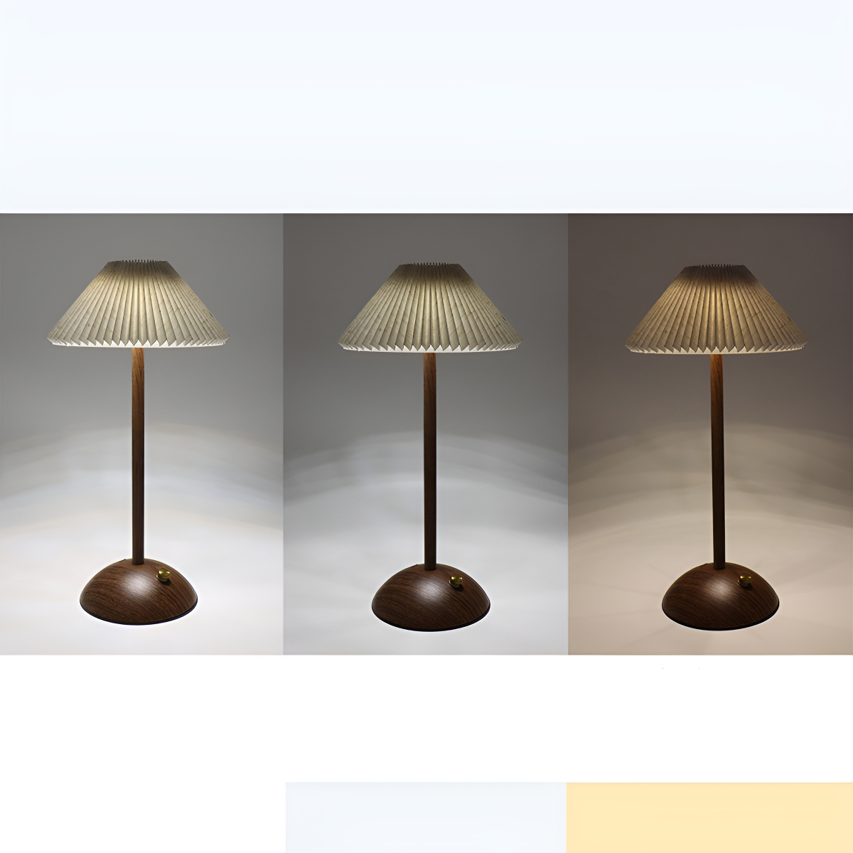 Lampara De Mesa Diseño Madera Inalambrica Táctil Recargable - Imagen 13