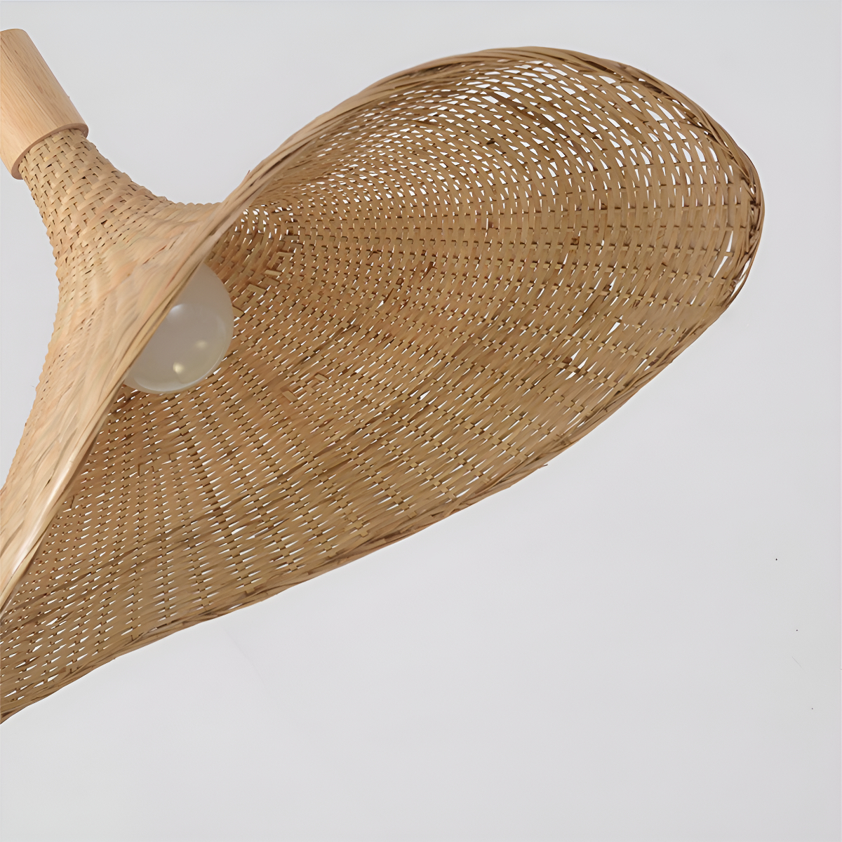Lámpara De Techo Colgante Bambo Rattan Natural Moderna 30cm - Imagen 6