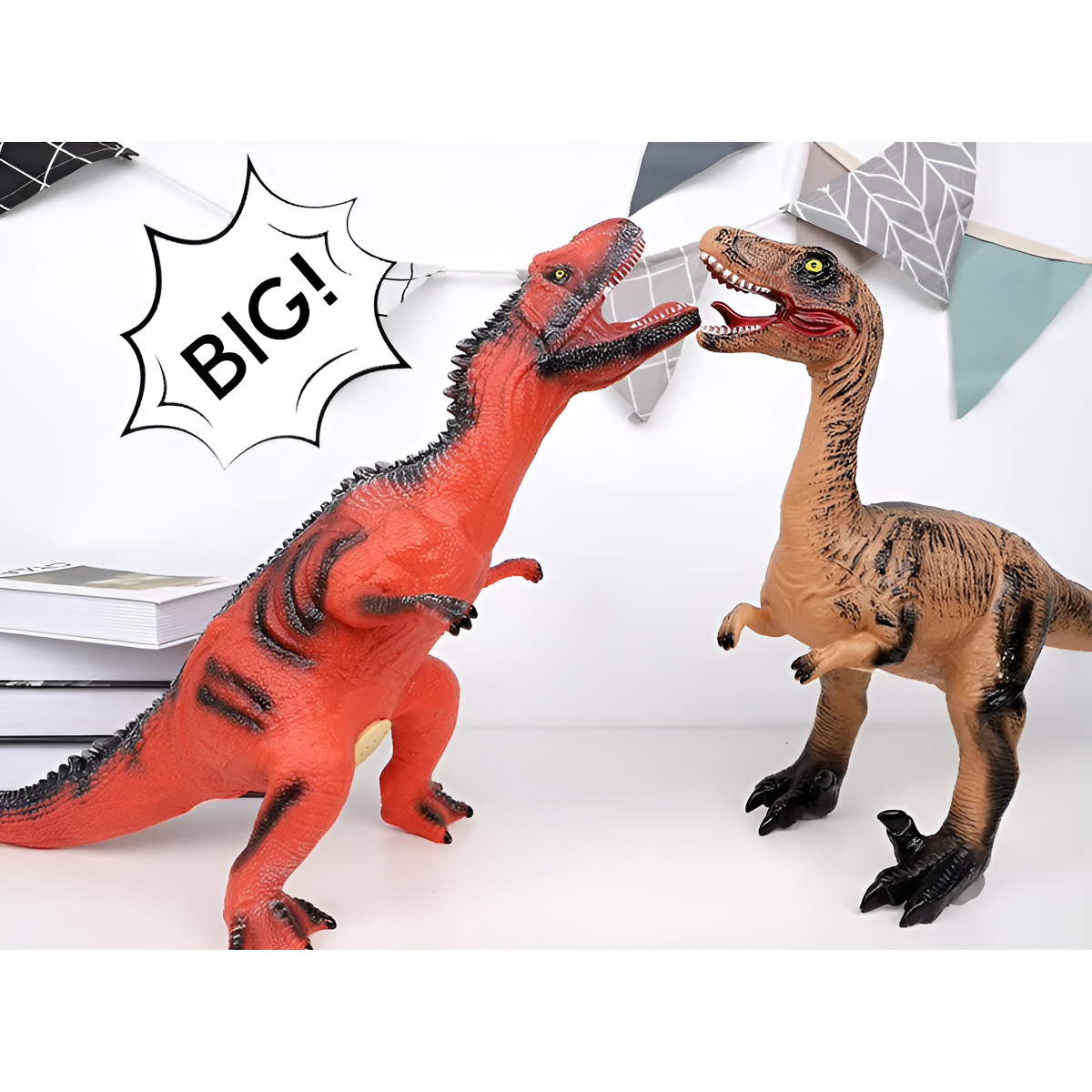 Dinosaurio De Juguete Gigante Goma Flexible Con Sonido - Imagen 10