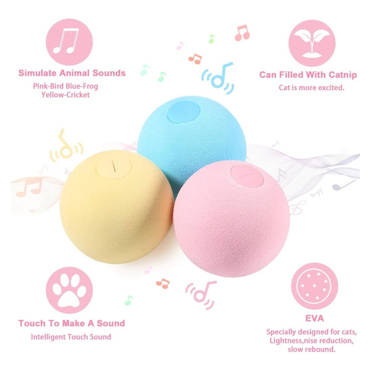 Bola Para Gato Con Simulación De Sonido Juguete - Imagen 15