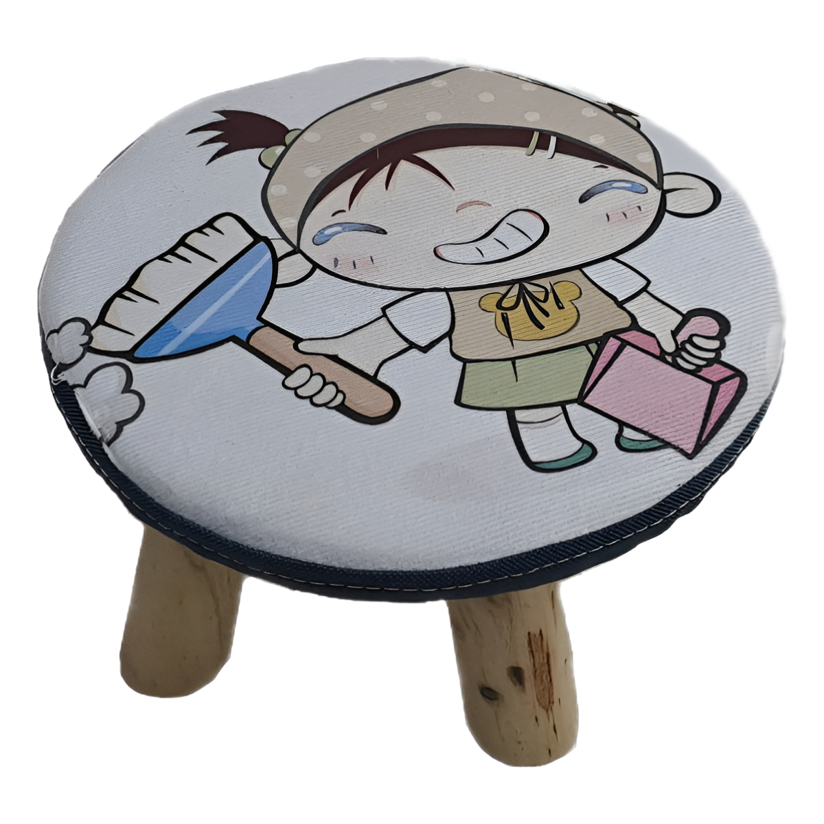 Banquito Banco De Madera Para Niños Taburete Tapizado - Imagen 75