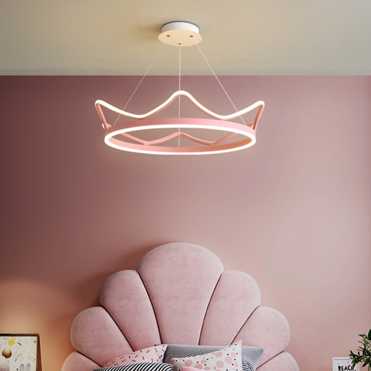 Lámpara Colgante Infantil Corona Led Para Dormitorio - Imagen 8