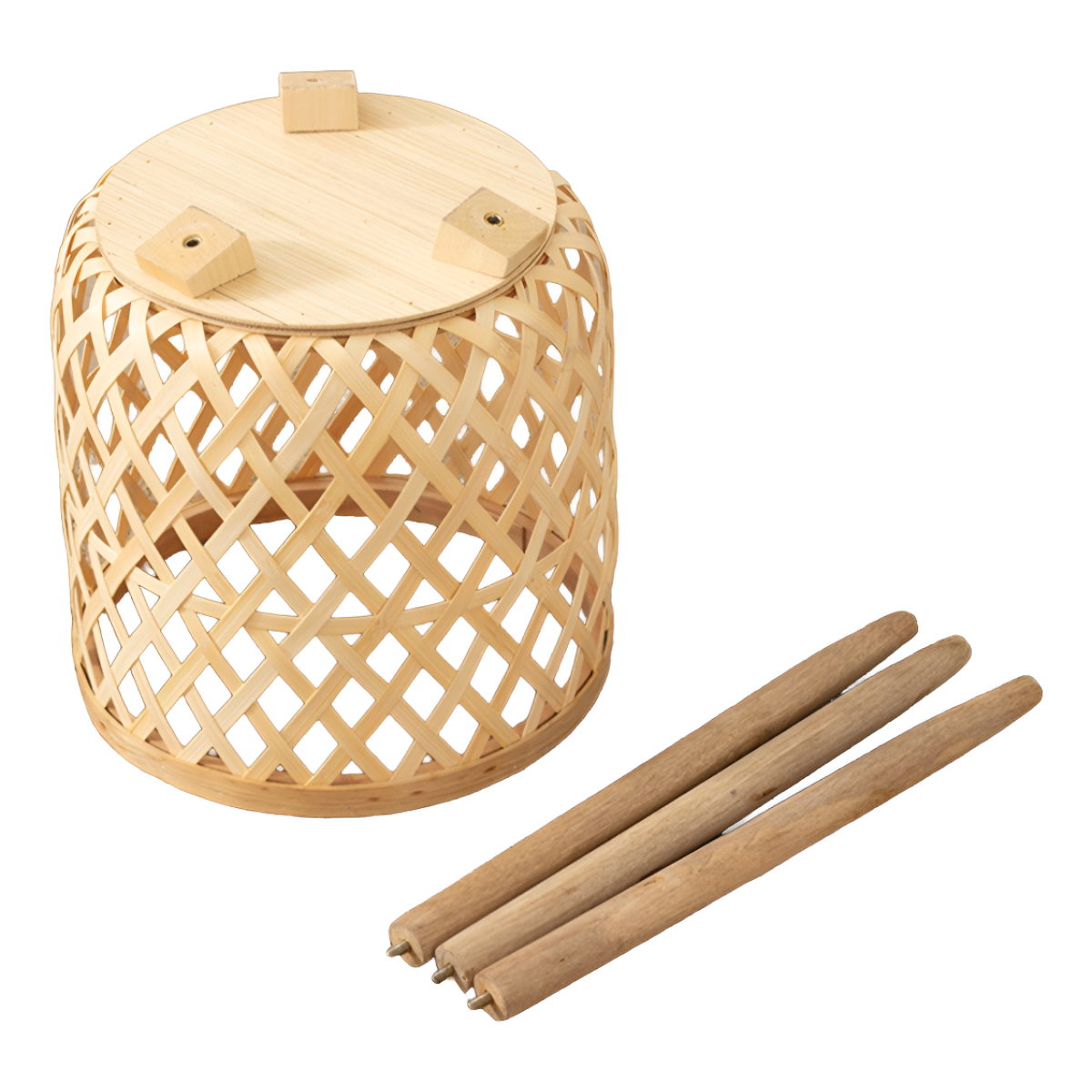 Porta Macetas Deco Estilo Boho Fabricado En Bambu - Chico - Imagen 7