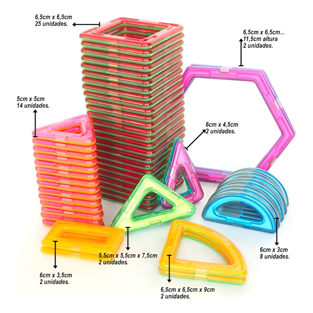 Juego Construcción Bloques Magnéticos 202 Piezas Educativo - Imagen 3