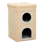 Rascador Torre De 2 Niveles Para Gato Cueva Cama - Imagen 9