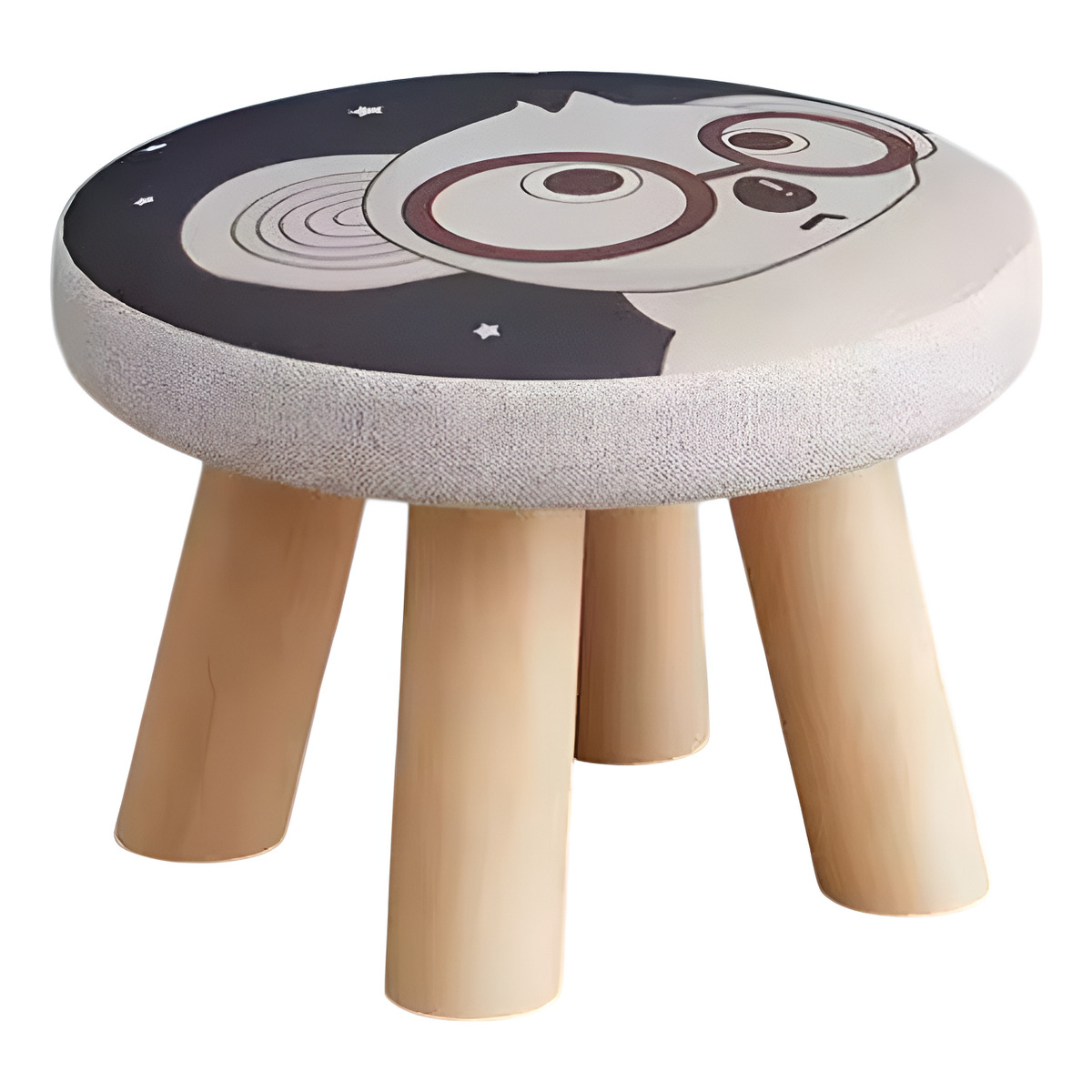 Banquito Banco De Madera Para Niños Taburete Tapizado - Imagen 1
