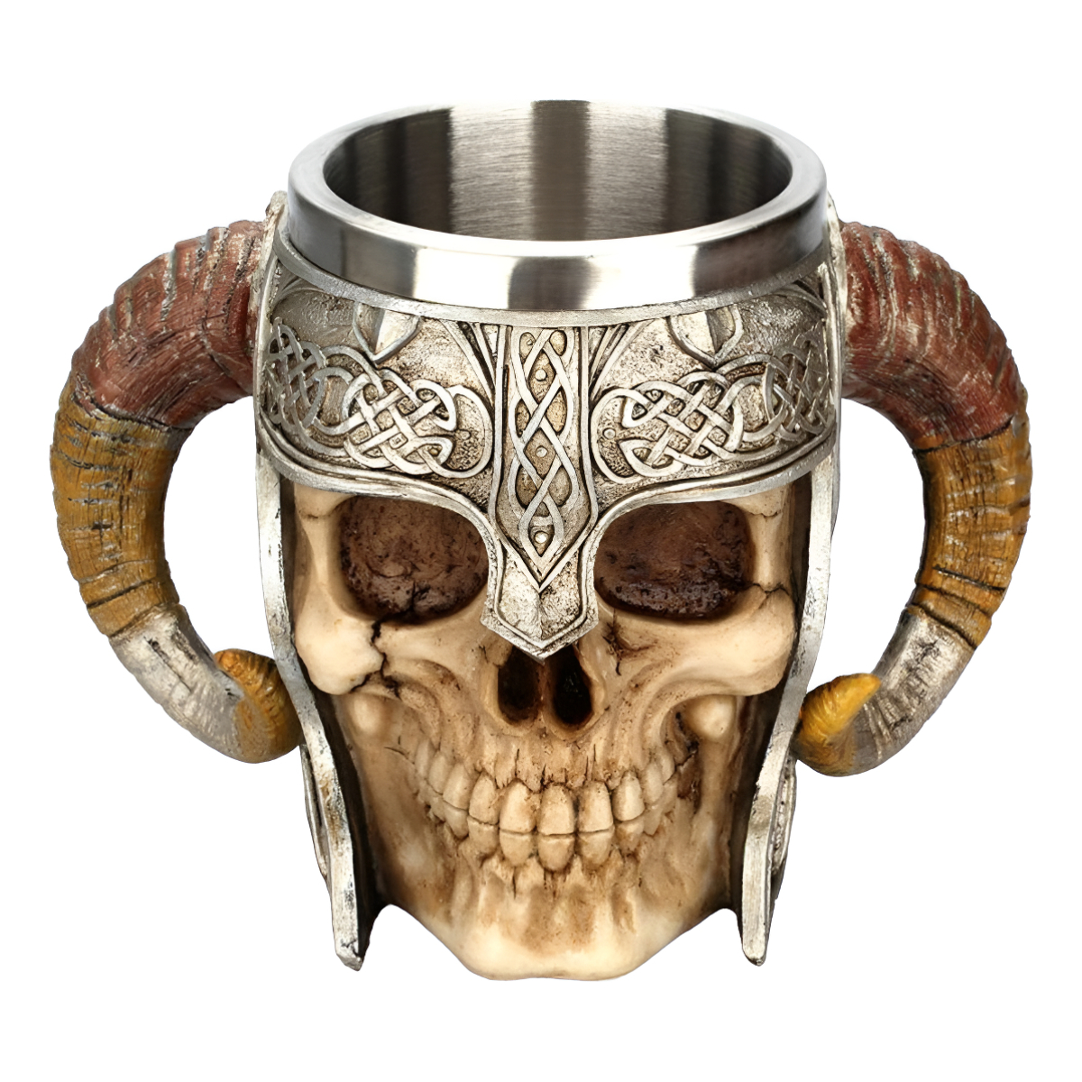 Taza Jarra Calavera Nórdica Medieval Cerveza Café Té Vikinga - Imagen 1