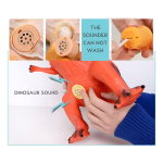 Dinosaurio De Juguete Gigante Goma Flexible Con Sonido - Imagen 3