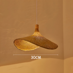 Lámpara De Techo Colgante Bambo Rattan Natural Moderna 30cm - Imagen 3