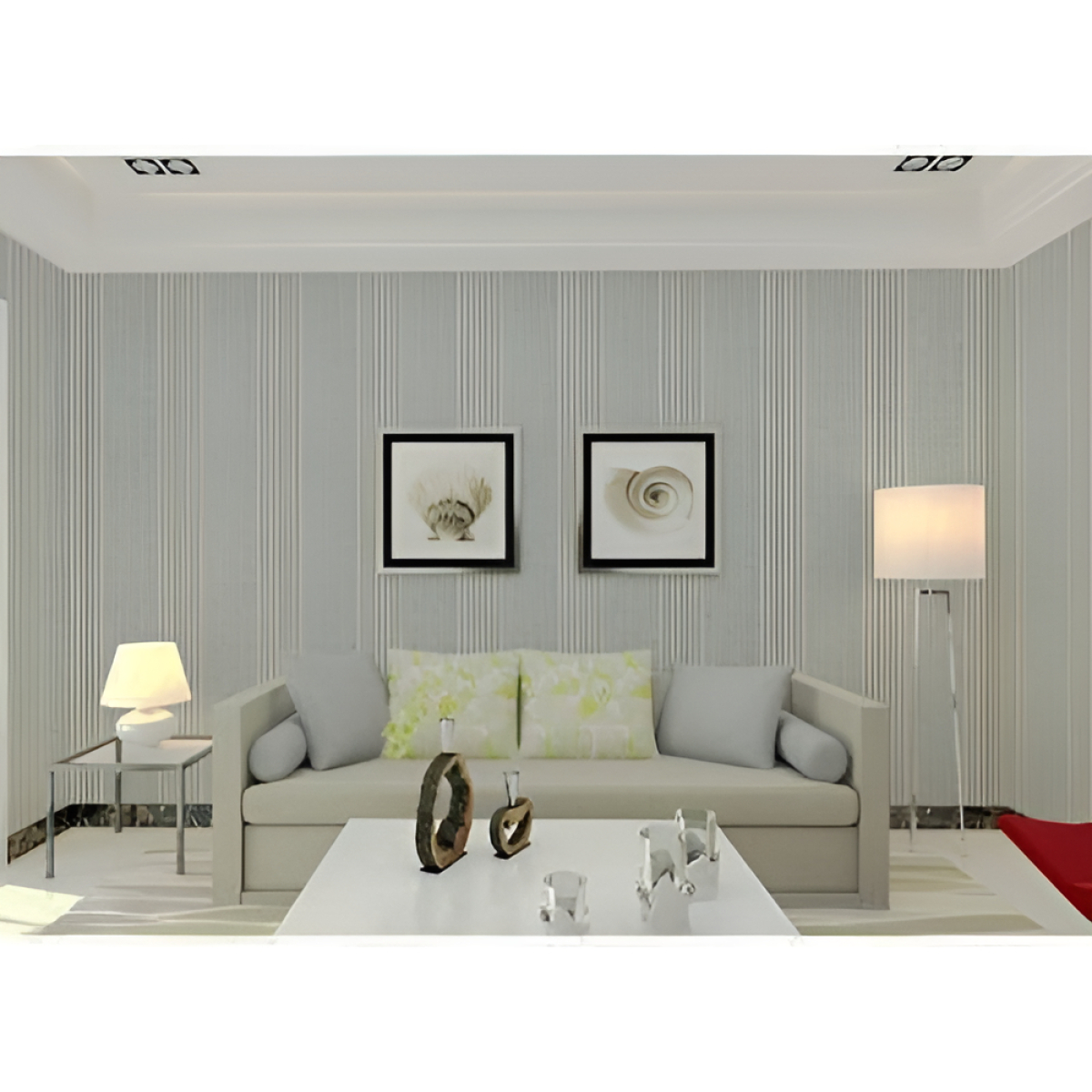 Papel Adhesivo Gris Empapelar Paredes Liso C/rallas 122cm - Imagen 8