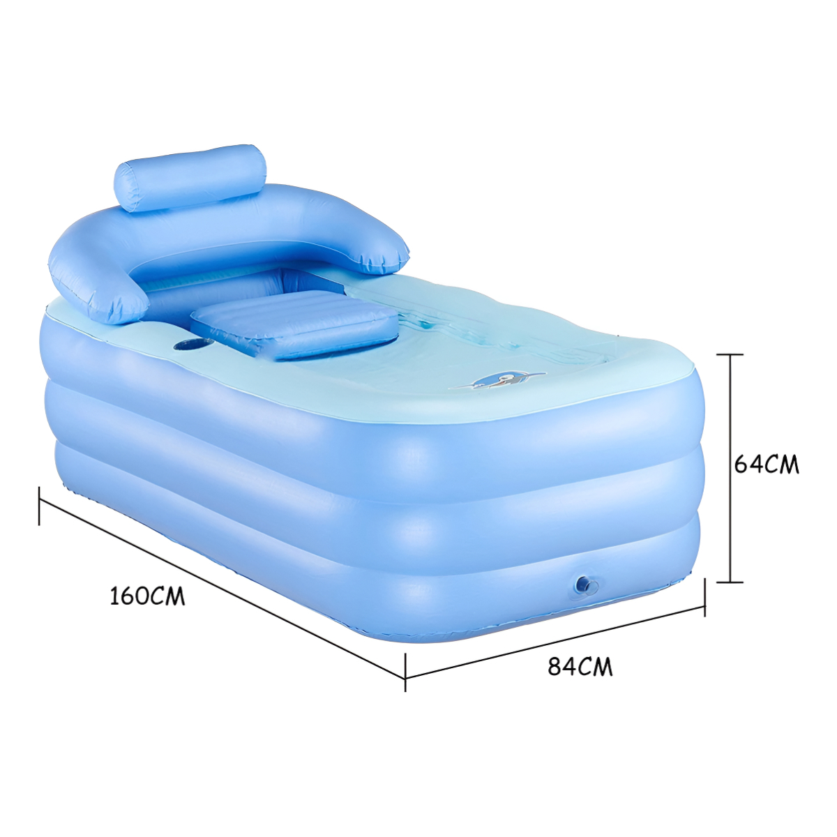 Bañera Spa Tina Portátil Plegable Inflable De Pvc + Inflador - Imagen 8