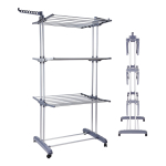 Tendedero Para Ropa Plegable Ropa Tender 3 Niveles C/ruedas