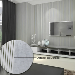 Papel Adhesivo Gris Empapelar Paredes Liso C/rallas 122cm - Imagen 3