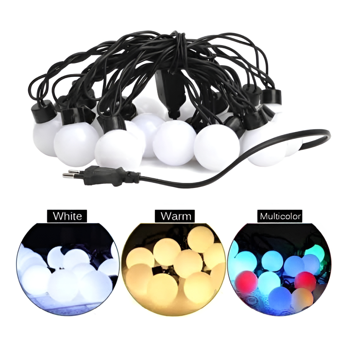 Guia Luces Decoración Mini Bombita Calidas Fiestas 50 Led - Imagen 2