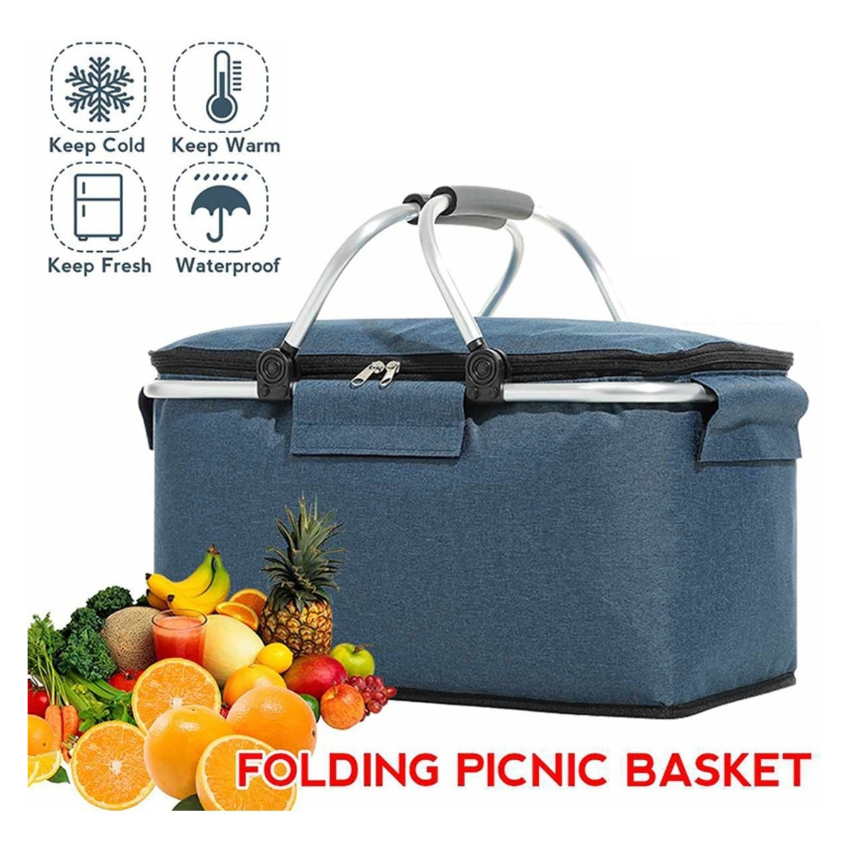 Bolso Conservadora Para Picnic Con Asas Gran Capacidad - Imagen 32