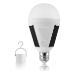 Lampara Led Solar Bombita 12w E27 + Conector