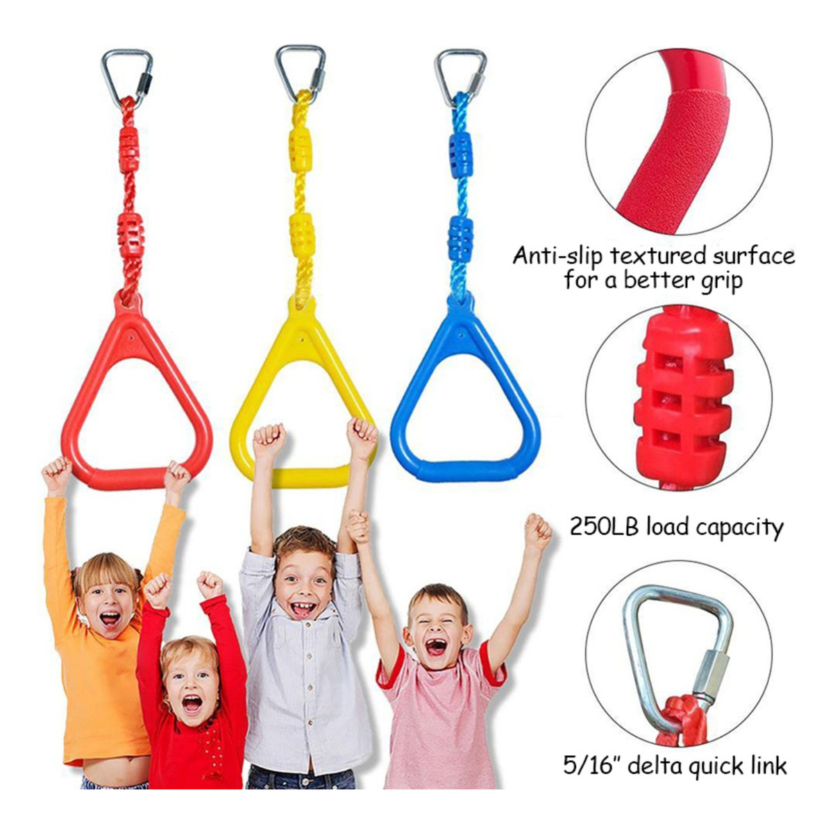Anillo Para Colgarse Juego Deporte Niños Adultos Iluminaras - Imagen 4